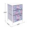 Sorbus Nightstand with 3 Drawers - Furniture Storage for Bedroom, Closet, Office Organization - Steel Frame, Wood Top, Pastel Fabric Bin